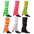 thumbnail image 1 of Leg Warmers Ribbed Warm 6 Pairs Soft Footless Socks Knit Leg Socks for Halloween, 1 of 10