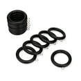 thumbnail image 1 of 2 1/4 Inch Wood Curtain Rings in Black, Set of 36, 1 of 1