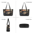 thumbnail image 6 of FORMRS Canvas Laptop Tote Bag for Women with 15.6" Computer Compartments Shoulder Handbag, Retro Watercolor Planet, 6 of 7