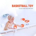 thumbnail image 4 of Juguetes de baño, juego de pelotas de aro de baloncesto para bañera para niños pequeños con ventosa fuerte, fácil de instalar, 4 of 5