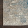 thumbnail image 4 of Nourison Karma Damask Ivory/Light Blue 5'3" x 7'4" Area Rug, (5x7), 4 of 8