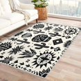 thumbnail image 2 of Black White Skull Rug, Cactus Skull Area Rug 3x5, Day of The Dead Carpet, Entryway Rugs Bedroom, Fluffy Machine Washable Non-Slip Low-Pile Non-Shedding Rug for Kitchen, Indoor Outdoor Entrance Rugs, 2 of 7