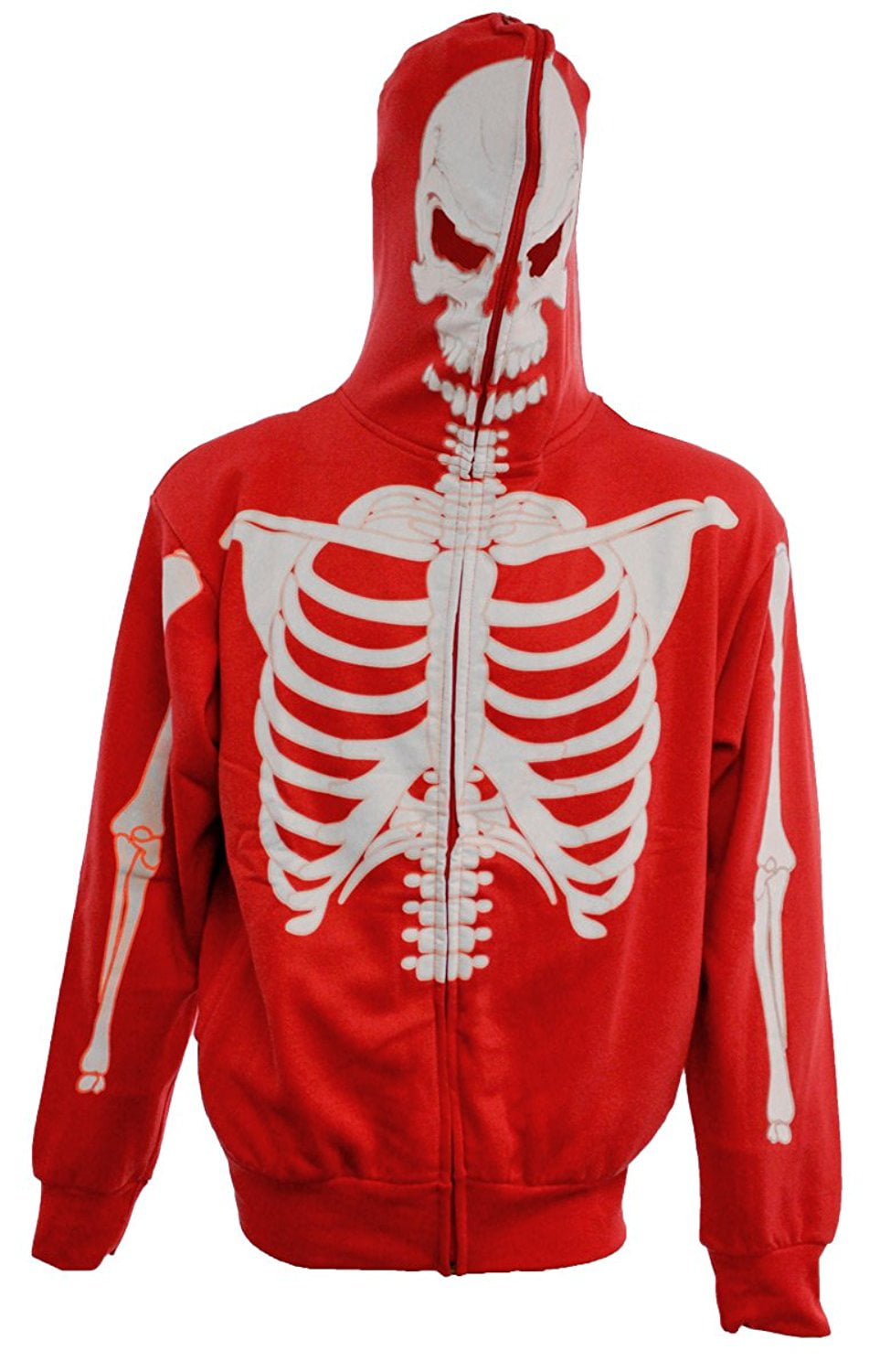 skeleton zip up sweater