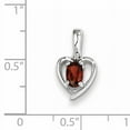 thumbnail image 3 of Sterling Silver Garnet & Diam. Pendant Charm, 3 of 4
