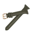 thumbnail image 3 of Genuine Leather Watch Band 22mm Quick Release Elegant Top Grain Replacement Strap Olive Green/Rose Golden Tone, 3 of 6