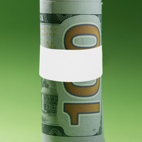 WHAMVOX 300Pcs Currency Band Bundles Self Sealing Currency Straps Bands White Kraft Currency Straps Money Bill Wrappers