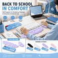 thumbnail image 4 of Qutool Ergonomic Memory Foam Wrist Rest Pad for Keyboard & Mouse, Non-slip Support Cushion, Purple, 4 of 10