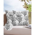 thumbnail image 6 of Pack of 2 Outdoor Pillow Covers, Summer Gradient Black Gray Ocean Coral Sea Waterproof Square Throw Pillowcase Cushion Decorative Pillow Covers for Couch Patio Tent, 26x26 in, 6 of 6