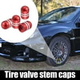 thumbnail image 2 of Motoforti Tire Valve Stem Caps Car Accessories Aluminum Alloy Red 4 Pcs, 2 of 7