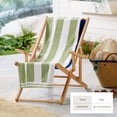 thumbnail image 5 of 100% Cotton Cabana Stripe Oversized 4 Pack Beach & Pool Towel (4 Pack- 35" x 70", Eucalyptus Green / White), 5 of 6