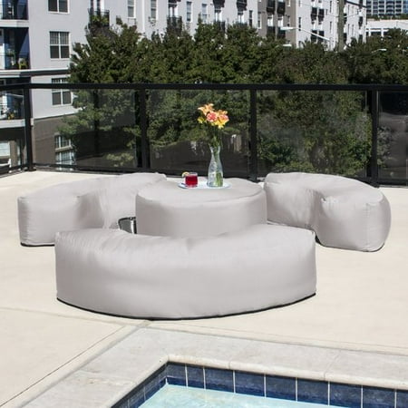 Winston Porter Mance Patio Outdoor Bean Bag 4 Piece Sofa Seating
