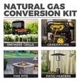 thumbnail image 2 of 710-0003 Trousse de Conversion de Gaz Naturel, Boyau de Gaz Naturel de 10 Pieds 1/2 Pouces ID avec Raccordement Rapide Compatible avec Kitchen-aid, Convertit 4-B, 2 of 7