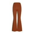 thumbnail image 4 of RQYYD Women's Flared Pants Slim Lounge Leggings Stretch Cargo Pant Casual Comfy High Waist Gym Workout Sweatpants Trousers, 4 of 7