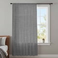 thumbnail image 4 of Vintage Dark Gray Sheer Curtains 45 Inches Long, Farmhouse Retro Solid Color Linen Texture Light Filering Curtains, Breathable Simi Curtain Privacy Drapes for Kitchen Bathroom Small Window Treatment, 4 of 9