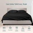 thumbnail image 3 of 800 Thread Count 4PC Egyptian Cotton Sheet Set with 14-16 Inch Deep Pocket, Full Size (54 x 75) – Black, 3 of 4