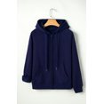 thumbnail image 5 of Casuashion Chic Navy Blue Fleece Hoodie - Warm & Stylish for Every Occasion, 5 of 8