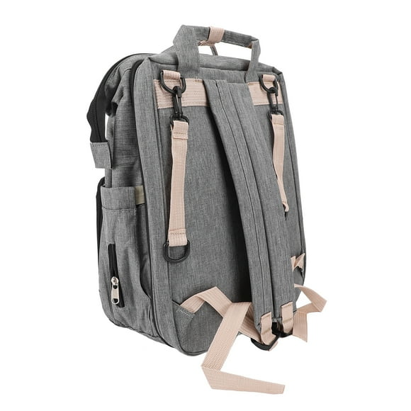 Water Proof Diaper Bag, Spacious Main Compartment Portable Thickened Shoulder Strap Baby Diaper Bag Backpack with Pad for Baby Shower Gray