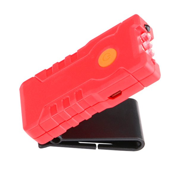 Soidarity Sensor de faros USB Recargable Cap Clip Lámpara Luz de cabeza ajustable Faro de noche Herramienta de iluminación Senderismo Equitación Rojo Type2 NO2 Soidarity OD019525-02B