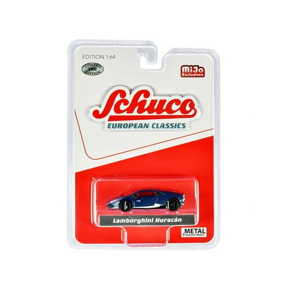 Lamborghini Huracan, Matte Blue - Schuco 3900 - 1/64 scale Diecast Model Toy Car