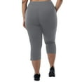 thumbnail image 3 of Amvlyk Capri Pants for Women Plus Size Qiuck Dry Soft Breathable Split Yoga Pants with Pockets Workout Capri Leggings Stretchy Lightweight Running Jogger Pant for Summer Activewear Gym, 3 of 7