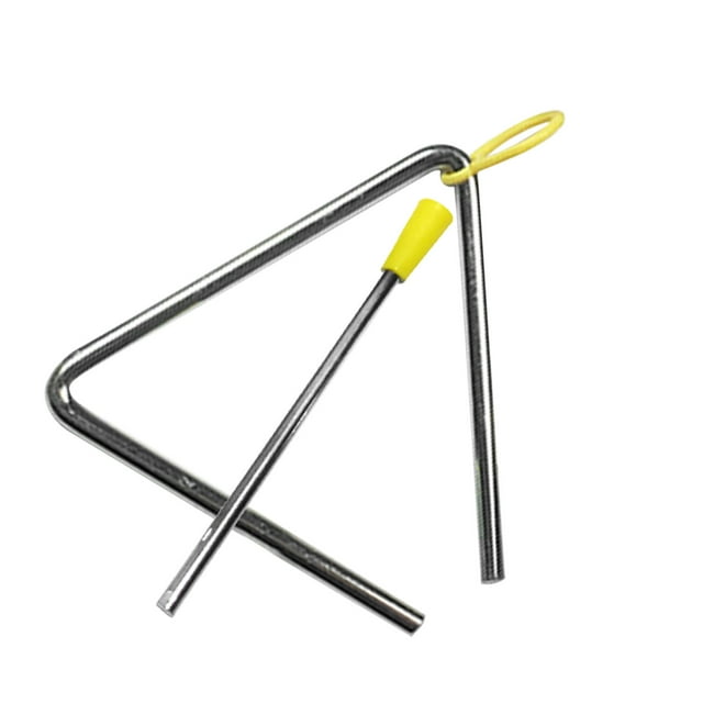 Triángulo de metal Bling Bling con instrumento musical de percusión manual Striker para niños 5 pulgadas
