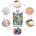 thumbnail image 6 of Yayeee 2 Pack Qtip Holder Bathroom Cotton Swab Canister with Lid Clear Dispenser Set, Retro Beige Lemon, 6 of 6
