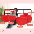 thumbnail image 6 of Coduop Throw Pillow Heart-Shaped Pillow Back Cushion Plush Doll Stuffed Toy, 6 of 6