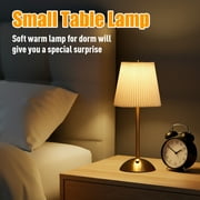 DAYBETTER Cordless Table Lamp, 12 Brass Rechargeable Cute Desk Light, Touch Lamp with Dimmable 3 Option Lights for Modern Office Home Decor
