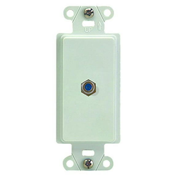WP3214WHV1 1 Port Strap Coax Wall Jack, White