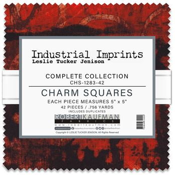 5" Charm Pack Squares - Wishwell Industrial Imprints Complete Collection by Leslie Tucker Jenison for Robert Kaufman Fabric Bundle Quilter's Cotton Precuts (CHS-1283-42) M518.96