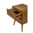 thumbnail image 3 of Brown Century Modern Wood 2 Drawer Nightstand, 3 of 5