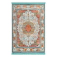 thumbnail image 3 of Unique Loom Baracoa Collection Area Rug - Malecon (4' 3" x 6' 1" Rectangle Light Blue/Orange), 3 of 7