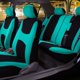 thumbnail image 2 of Fh Group Elegante Juego Completo De Fundas Para Coche Juego Delantero Y Función Dividida Trasera Compatible Con Airbag - Ajuste Universal Para Coches, Camiones Y Suv (Menta/Negro), 2 of 5