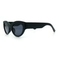 thumbnail image 6 of Womens Thick Plastic Cat Eye Retro Vintage Mod Style Gothic Sunglasses Matte Black, 6 of 8