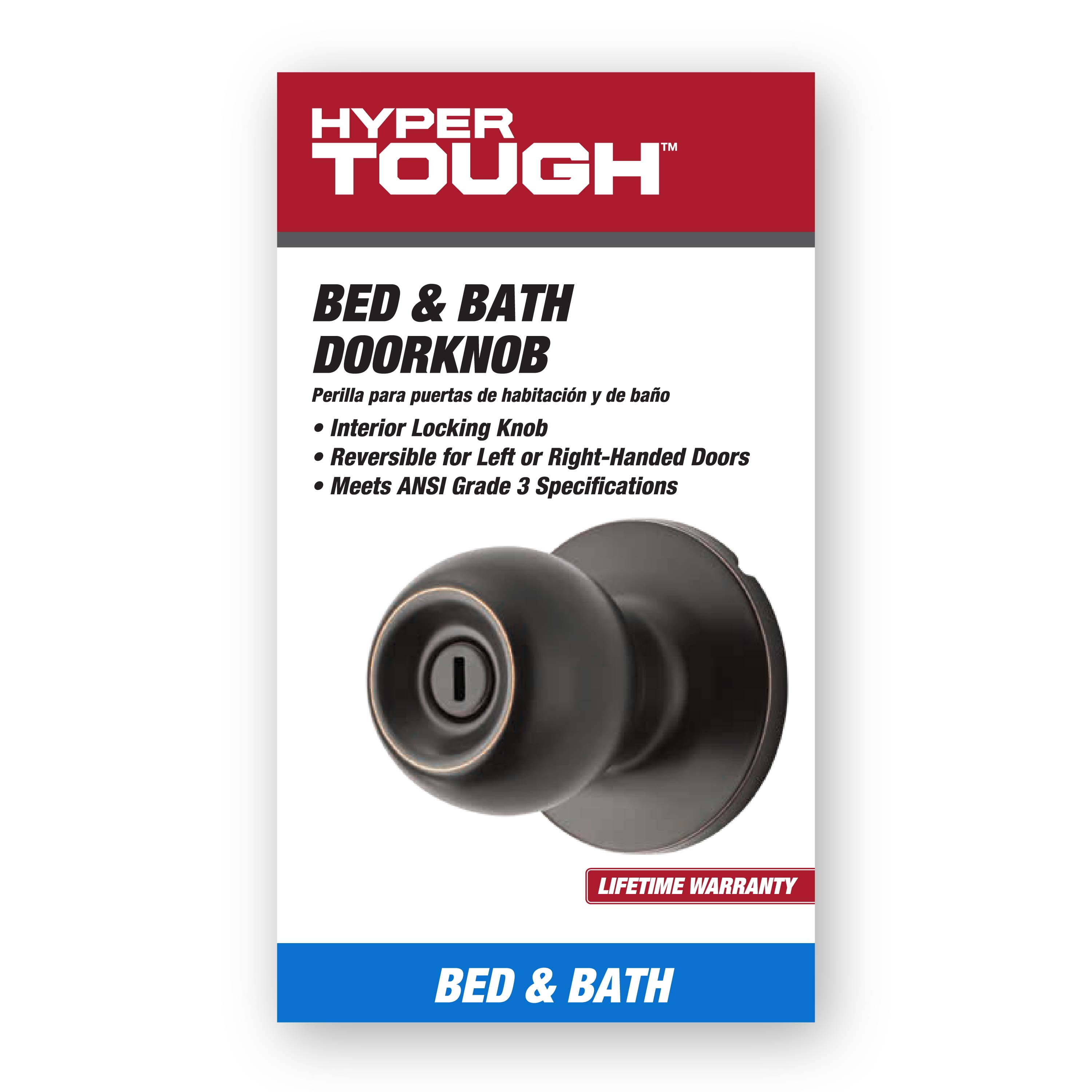 ⌘ Porte-Bonheur ⌘ Hyper Tough Interior Locking Bed and Bath Doorknob Antique