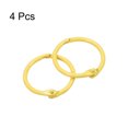 thumbnail image 3 of Uxcell Loose-Leaf Binder Rings, 30mm/ 1.18" Metal Book Ring, Yellow, 4Pack, 3 of 5