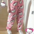 thumbnail image 2 of Y2k Hello Kitty Sanrio mujeres pantalones de pijama de felpa Anime Kawaii pantalones de algodón invierno mantener caliente espesar pantalones de casa ocio Hip Hop, 2 of 4