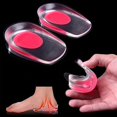 thumbnail image 3 of Trayknick Semelles en Gel pour Chaussures Coussin Talon Inserts de Massage en Silicone Rouge P, 3 of 9