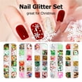 thumbnail image 2 of Juego de purpurina para uñas de Navidad 12 bloques de decoración de uñas, diamantes de imitación MABOTO Brillo de uñas, 2 of 7