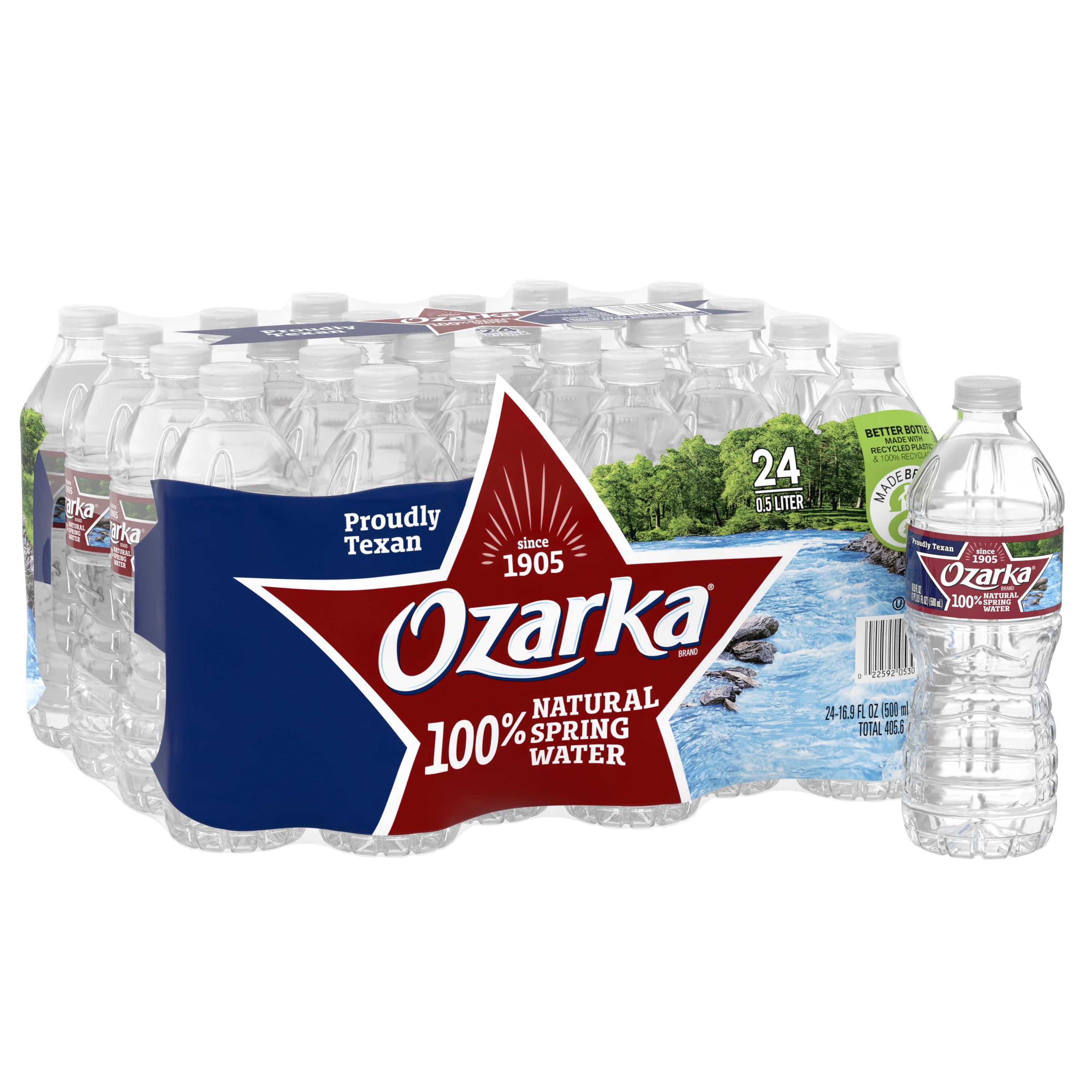 OZARKA Brand 100 Natural Spring Water, 16.9ounce plastic bottles