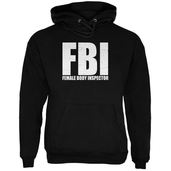Female Body Inspector Black Adult Hoodie - 2X-Large