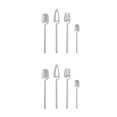 thumbnail image 2 of Naiovety Juego de cubiertos lavables de acero inoxidable, cucharas, vajilla, vajilla, accesorios de cocina para celebraciones de fiestas de Plata 2piezas, 2 of 6