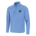 thumbnail image 2 of Men's Antigua Sky Blue New York City FC Insider Quarter-Zip Pullover, 2 of 3