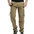 thumbnail image 5 of Stamzod Work Cargo Pants for Men Water Washing Process Multi Pockets Outdoor Casual Straight Trousers Button Down Zipper Wear-Resistanting Hiking Pants, 5 of 6