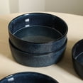 thumbnail image 2 of Stone Lain Eden 4-Piece Pasta Bowl Set Stoneware, Dark Blue, 2 of 6