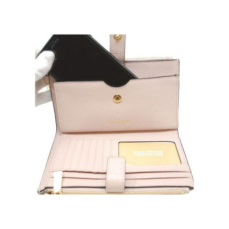 ☆Michael Kors☆Pebbled Leather フラグメントケース SOFT PINK Michael Kors Adele Double Zip Wristlet Wallet - Soft Pink
