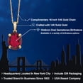 thumbnail image 2 of Gem Stone King 14K Yellow Gold Ruby Red Mystic Quartz Pendant Necklace | 2.70 Cttw | Gemstone Birthstone | Oval 10X8MM | Gold Necklace for Women | With 18 inch Gold Chain, 2 of 6