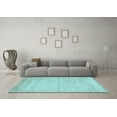 thumbnail image 3 of Ahgly Company Indoor Square Solid Light Blue Modern Area Rugs, 6' Square, 3 of 4