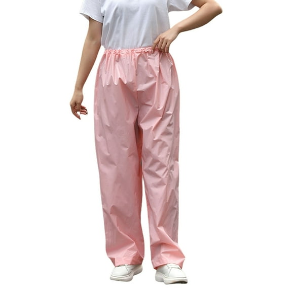SDFGTstore Solid Color EVA Rain Pants Waterproof Windproof Design Ideal for Hiking Cycling Daily Commute