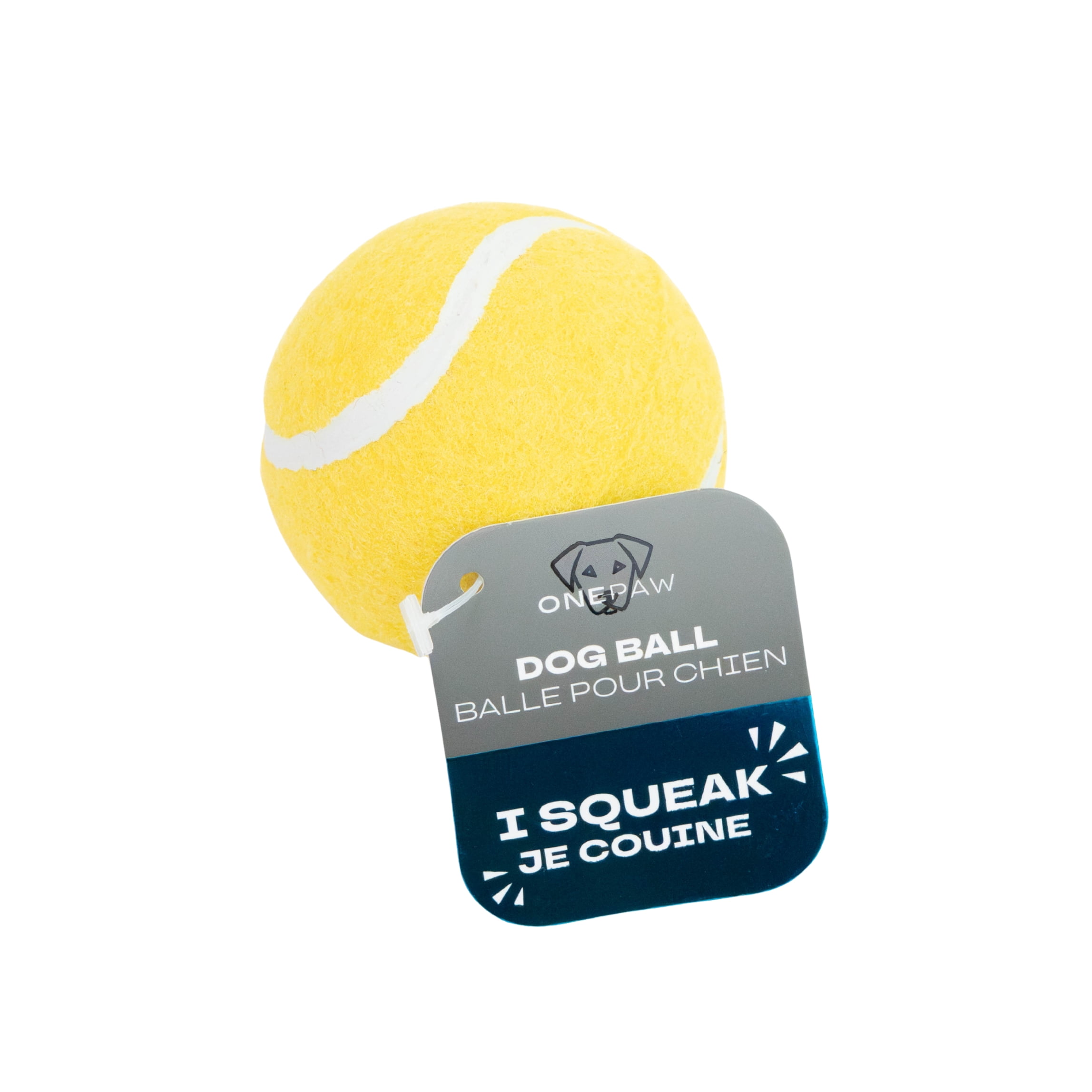 One Paw, balle de tennis classique pour chiens, jaune, plusieurs couleurs disponibles